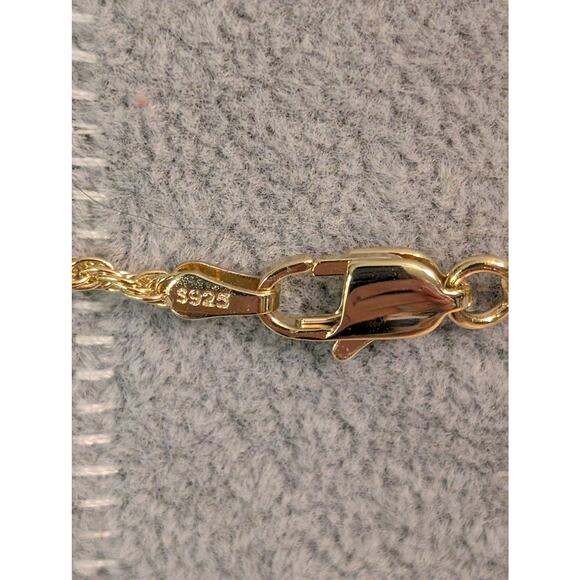 Vintage c1980 Pretty Floral Photo Locket & 22" 14K GP Sterling Silver Rope Chain - Picture 5 of 8